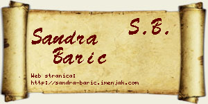 Sandra Barić vizit kartica